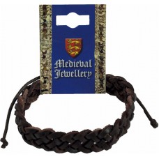 Medieval Leather Single Plaited Bracelet (2 Designs)