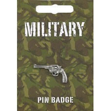 Pistol Pin Badge - Pewter