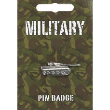 Panzer Tank Pin Badge - Pewter