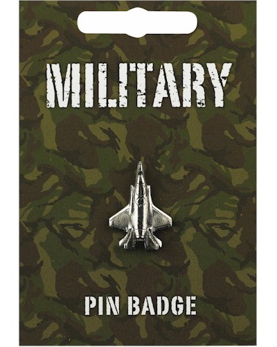 Stealth Fighter Pin Badge - Pewter