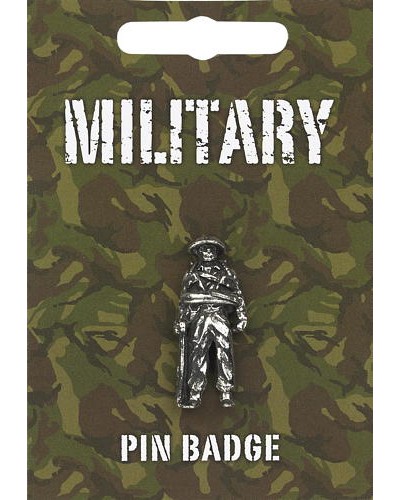 Soldier Pin Badge - Pewter