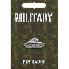 Sherman Tank Pin Badge - Pewter