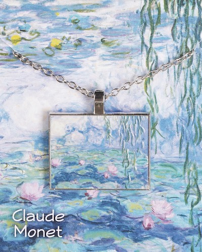 Claude Monet 3D Pendant on Chain