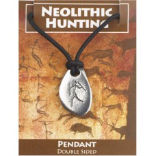 Neolithic Hunting Pendant Bison - Pewter