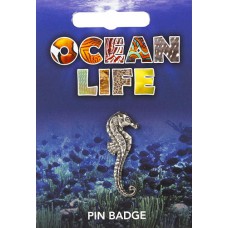 Seahorse Pin Badge - Pewter