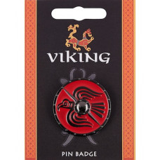 Odin's Raven Enamel Shield Pin Badge