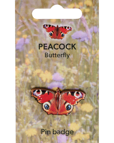 Peacock Butterfly 3D Pin Badge
