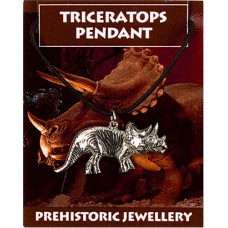 Triceratops Pendant - Pewter