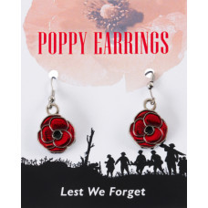Poppy Enamel Earrings Poppy Enamel Earrings