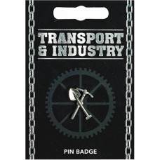 Pick & Shovel Pin Badge - Pewter