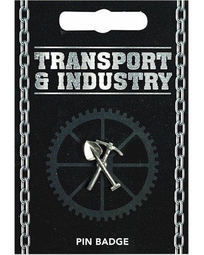 Pick & Shovel Pin Badge - Pewter
