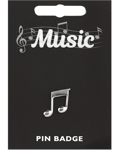 Quaver Note Pin Badge - Pewter