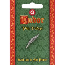 Tudor Quill Pin Badge - Pewter
