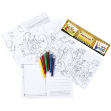 Roman Educational Colouring Postcards