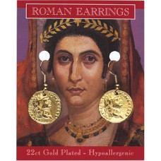 Roman Coin Earrings - Gold Plated