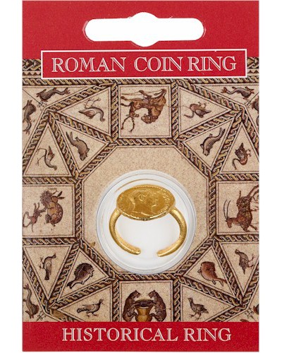Roman Coin Ring - Gold Plated