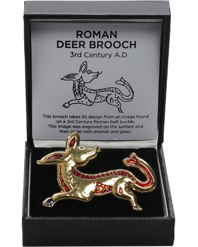 Roman Enamelled Deer Brooch