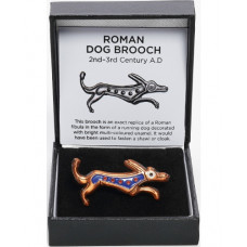 Roman Enamelled Dog Brooch