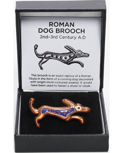 Roman Enamelled Dog Brooch