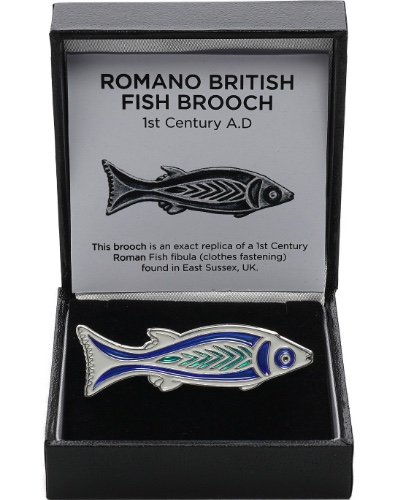 Roman Enamelled Fish Brooch
