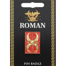 Roman Infantry Shield Enamelled Pin Badge