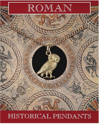 Roman Owl Pendant - Gold Plated