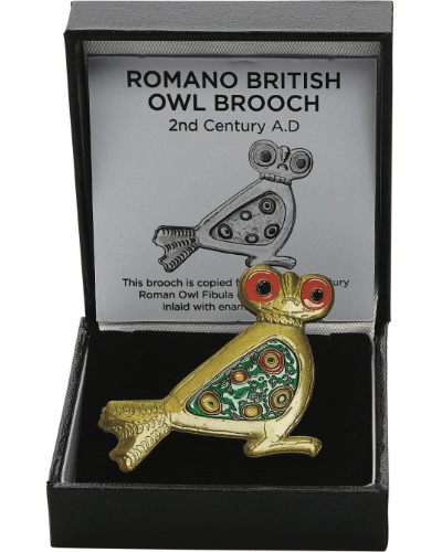 Roman Enamelled Owl Brooch