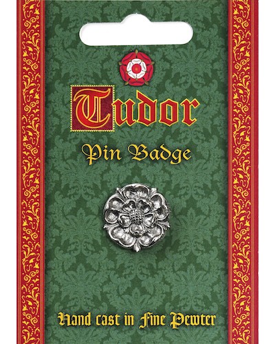 Tudor Rose Pin Badge - Pewter