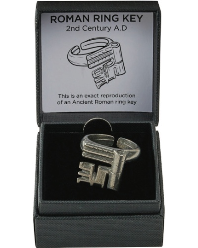 Roman Ring Key - Pewter