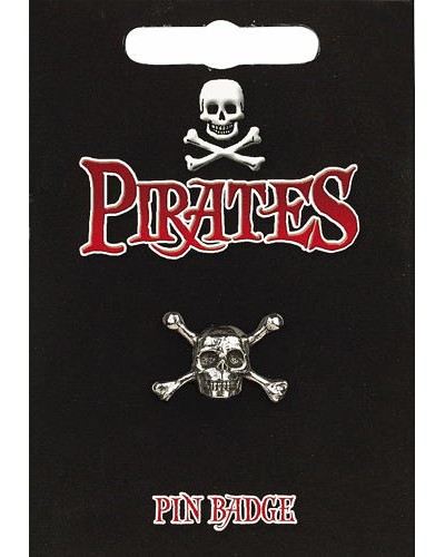 Skull & Crossbones Pin Badge - Pewter