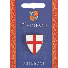 Medieval St George Cross Shield Pin Badge