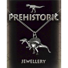 Spinosaurus Pendant on Chain - Pewter