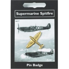 Supermarine Spitfire Pin Badge - Gold Plated