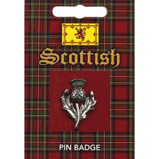 Scottish Thistle Pin Badge - Pewter