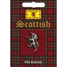 Scottish Unicorn Pin Badge - Pewter