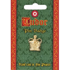 Tudor Crown Pin Badge - Gold Plated