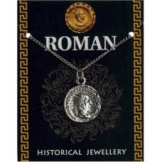 Roman Trajan Coin Pendant - Pewter