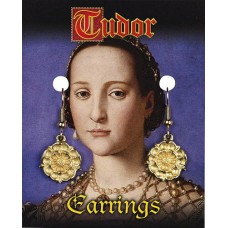 Tudor Rose Earrings - Gold Plated