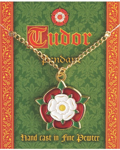 Tudor Rose Enamel Pendant