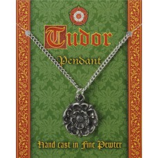 Tudor Rose Pendant - Pewter
