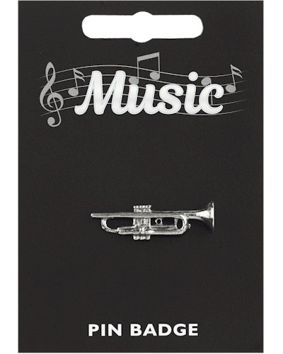 Trumpet Pin Badge - Pewter