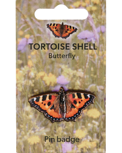 Tortoiseshell Butterfly 3D Pin Badge