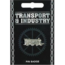 Steam Locomotive Pin Badge - Pewter