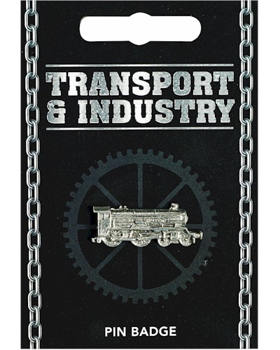 Steam Locomotive Pin Badge - Pewter