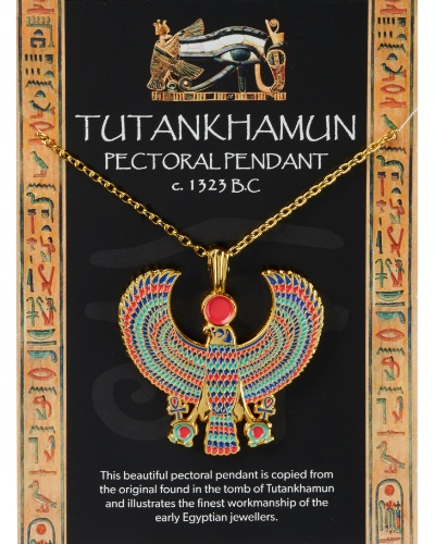 Tutankhamun Winged Horus Pendant on Chain