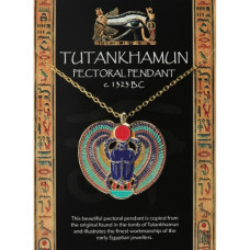 Tutankhamun Winged Scarab Pendant on Chain