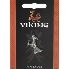 Valkyrie Pin Badge - Pewter