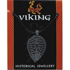 Viking Face Pendant - Pewter