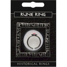 Rune Gem Ring - Pewter