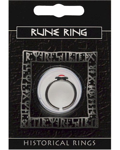 Rune Gem Ring - Pewter